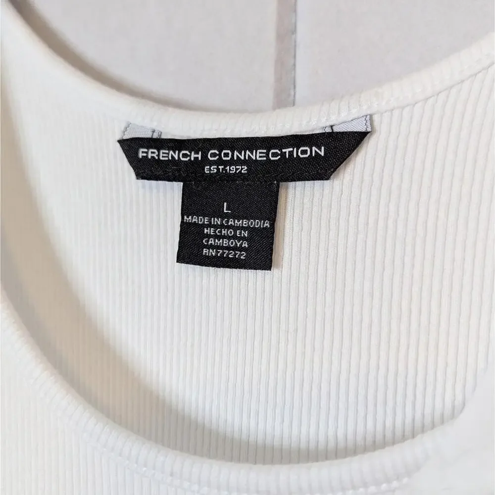 French Connection white cotton bow tank top - Picture 5 of 6